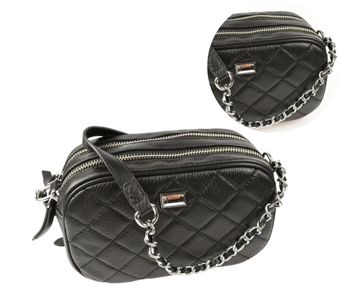 Poseta casual, dama, ADA SHOES, 91919, negru, piele naturala